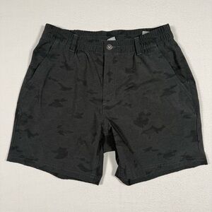 Columbia PFG uncharted shorts 6in men medium black gray camo